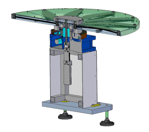 Technisches CAD-Modell einer industriellen Maschinenbau Lösung im Anschnitt